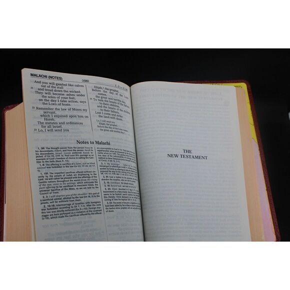 New American Bible- Red- Giant Print- Color Illustra- Saint Joseph Edition- EUC - Picture 2 of 9